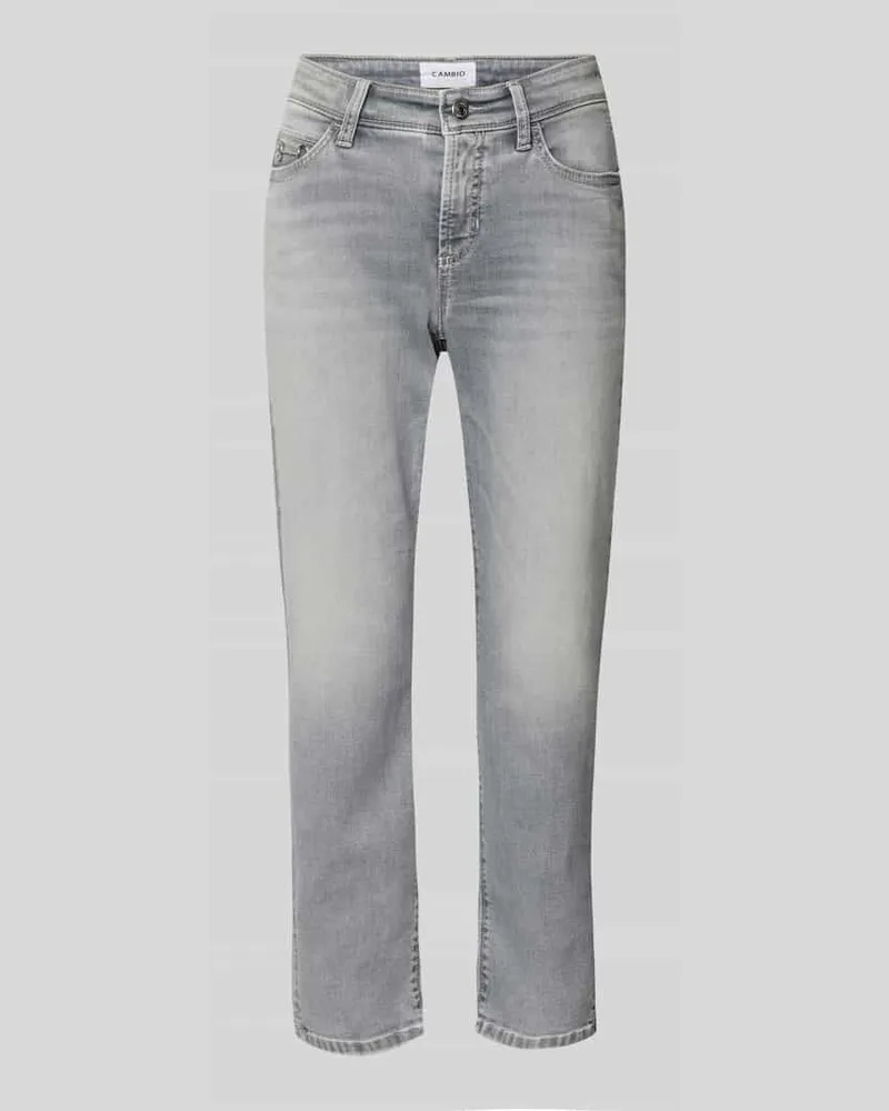 Cambio Jeans mit Label-Detail Hellgrau