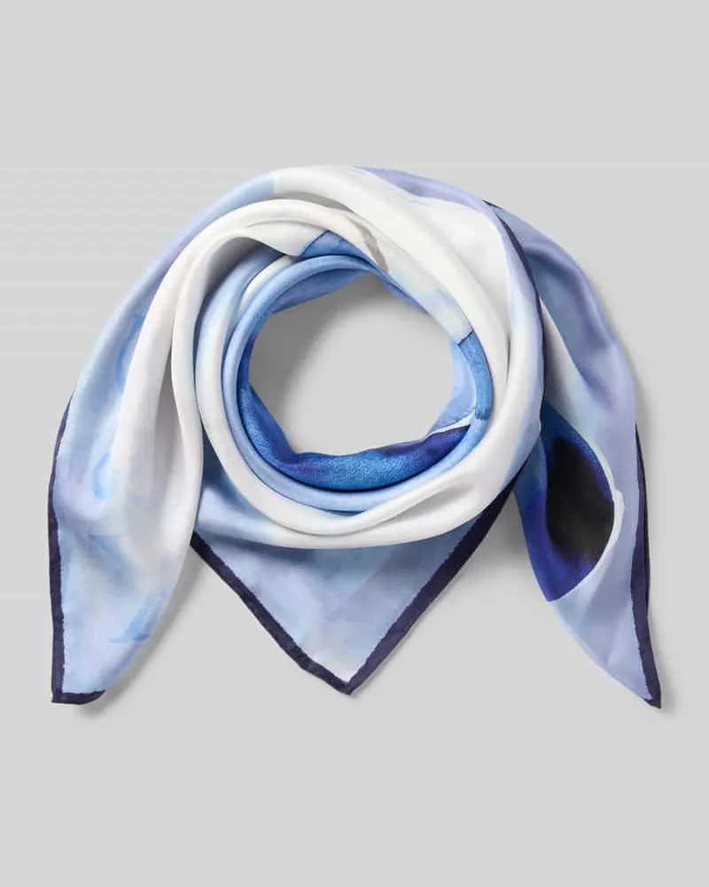 HUGO BOSS Schal aus reiner Seide Modell 'BATTISTA Marine