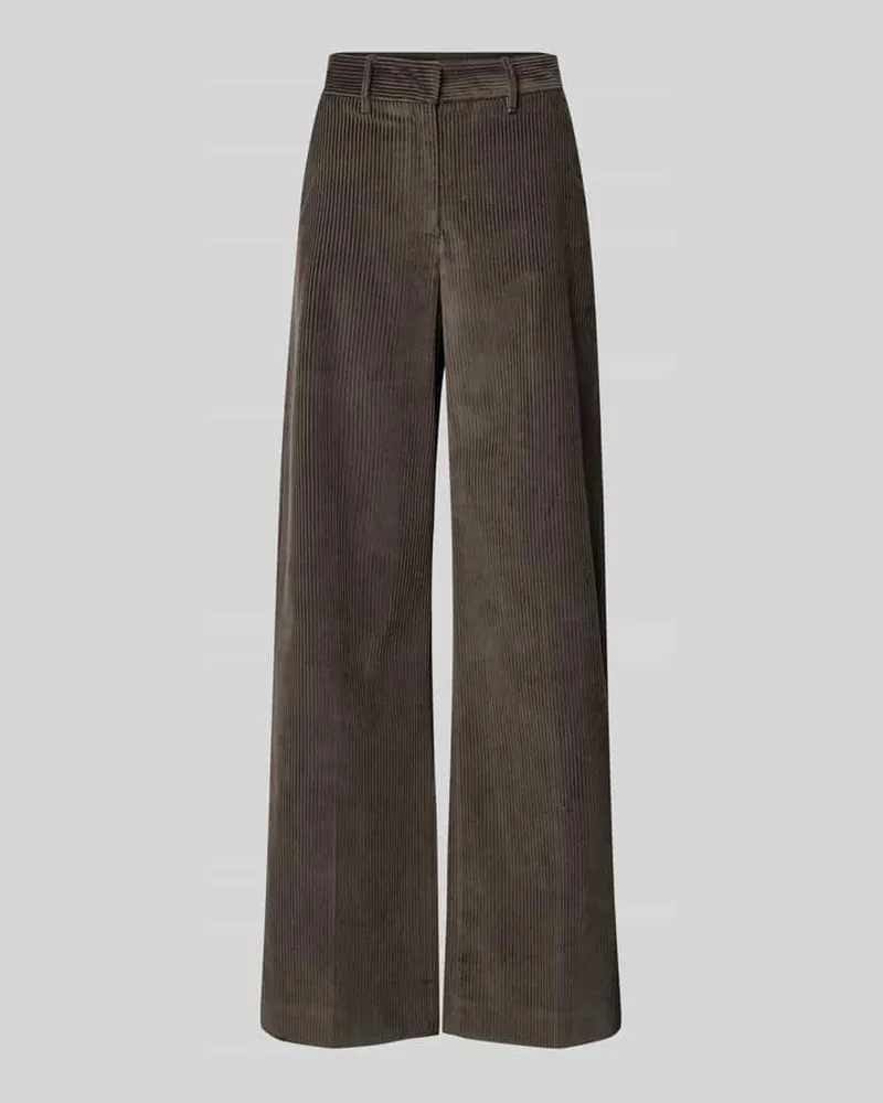 Max Mara Wide Leg Cordhose aus reiner Baumwolle Modell 'TANIA Schoko
