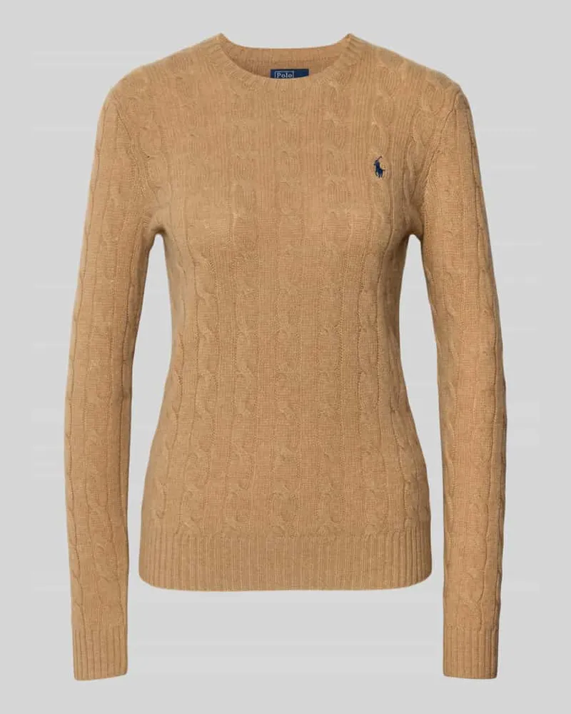Ralph Lauren Strickpullover aus Wolle-Kaschmir-Mix Modell 'JULIANNA Camel