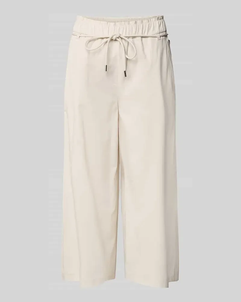 Marc Cain Culotte mit elastischem Bund und Bindegürtel Sand