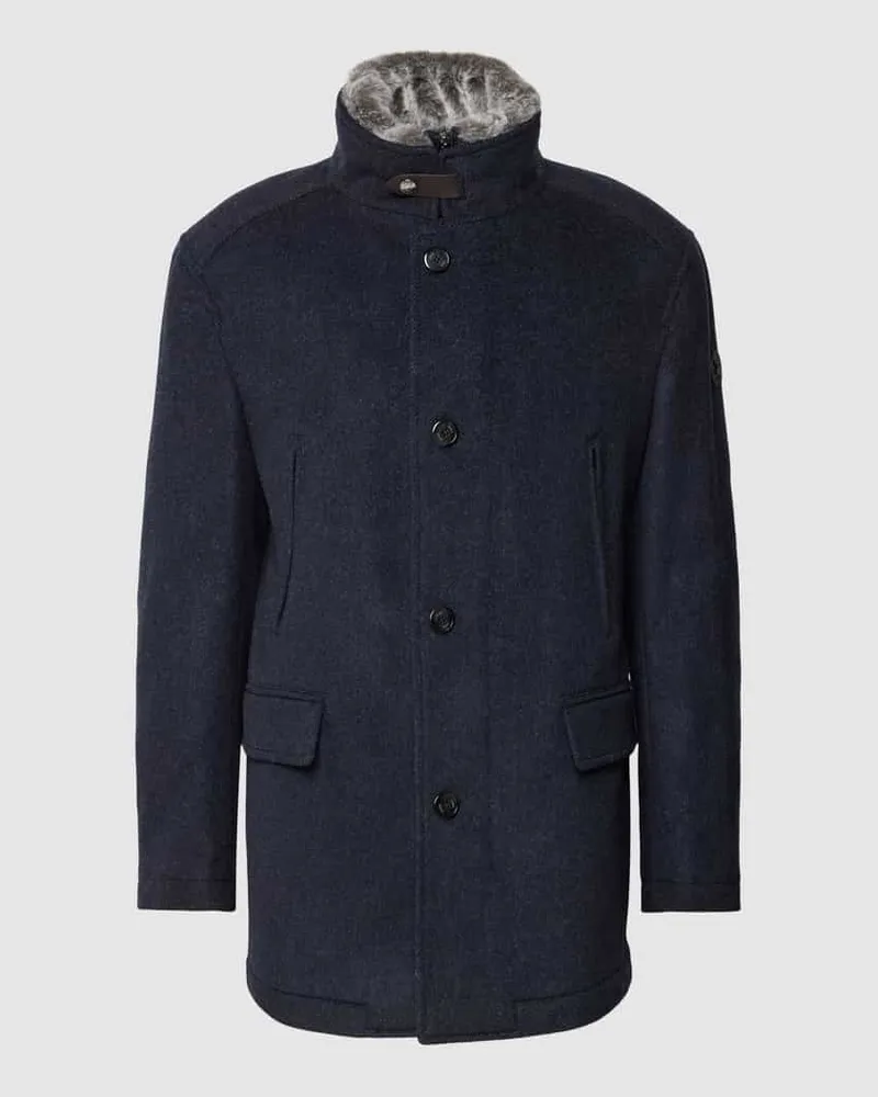 JOOP! Kurzmantel mit abnehmbarem Kunstfell Modell 'Gary Dunkelblau