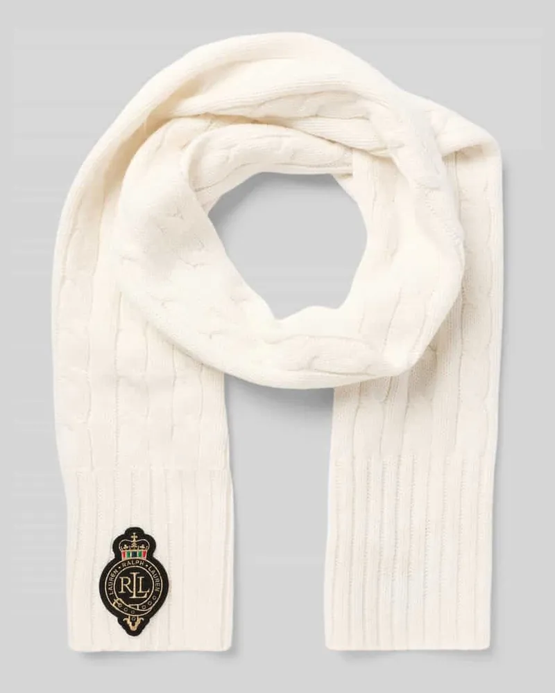 Ralph Lauren Schal mit Label-Detail Offwhite