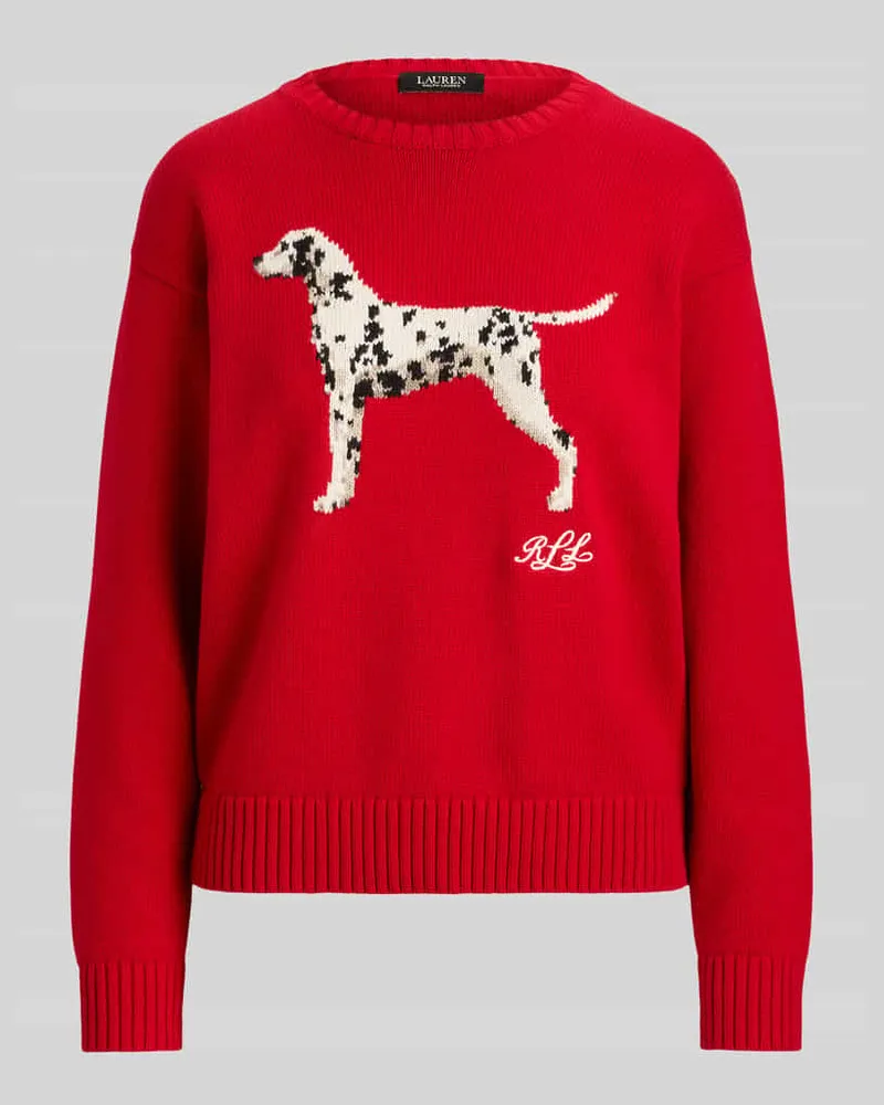 Ralph Lauren Pullover mit Dalmatiner-Motiv Rot