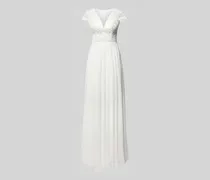 Abendkleid mit Spitzenbesatz