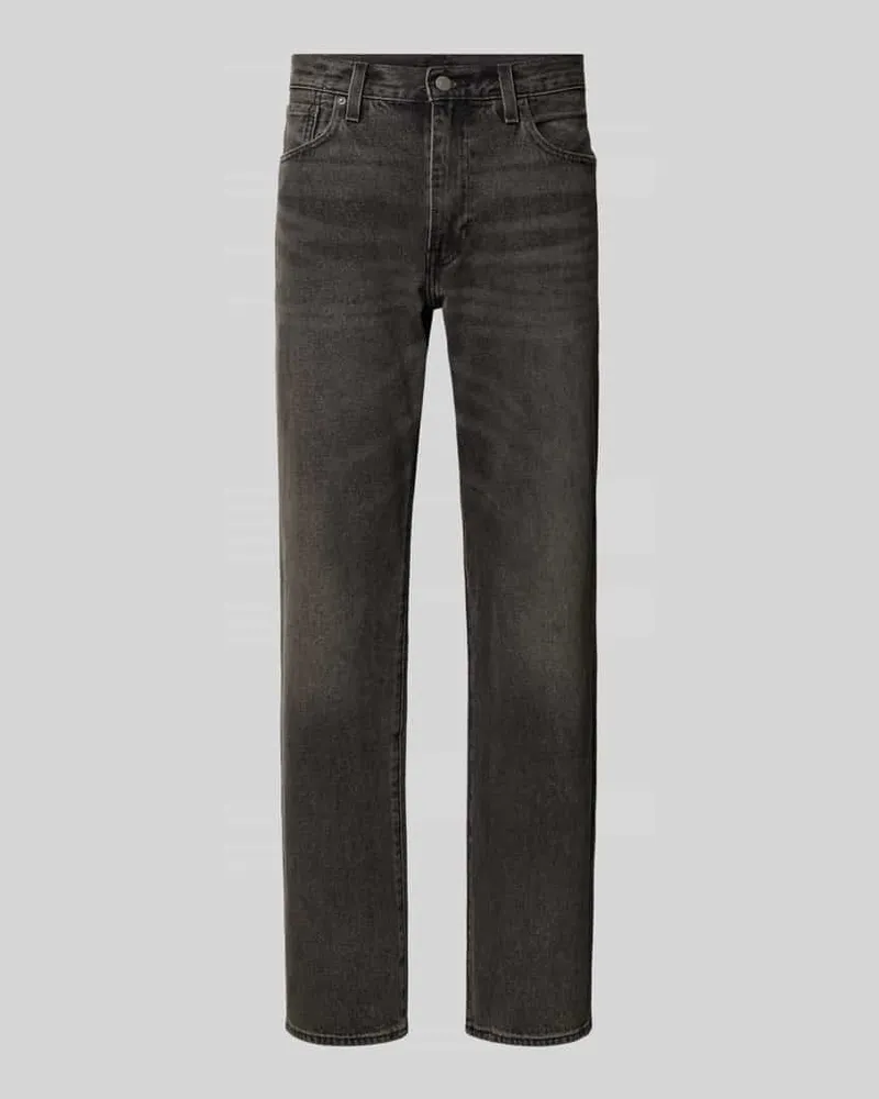 Levi's Relaxed Straight Fit Jeans mit Eingrifftaschen Modell '555 Black