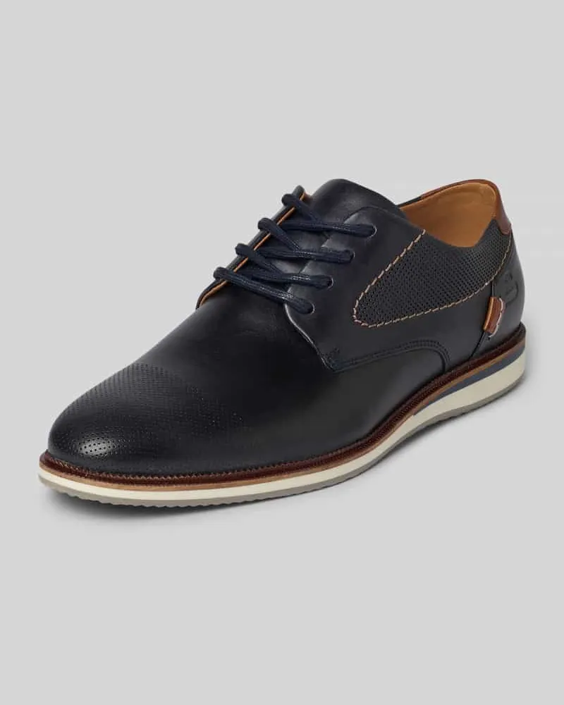 Bullboxer Schnürschuhe aus echtem Leder Marine