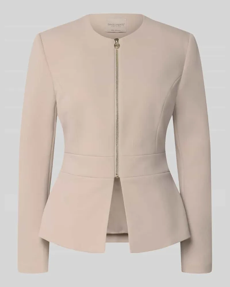 Rinascimento Kurzblazer mit Label-Detail Taupe