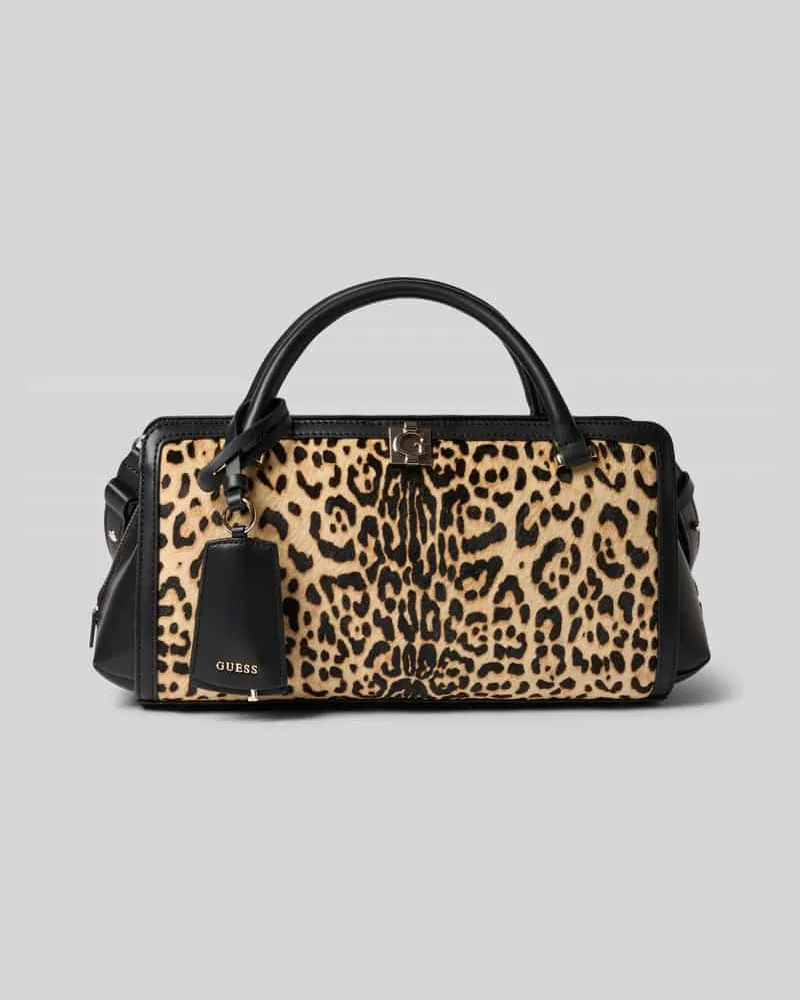 Guess Shoulder Bag aus echtem Rindsleder Modell 'Audrey Black