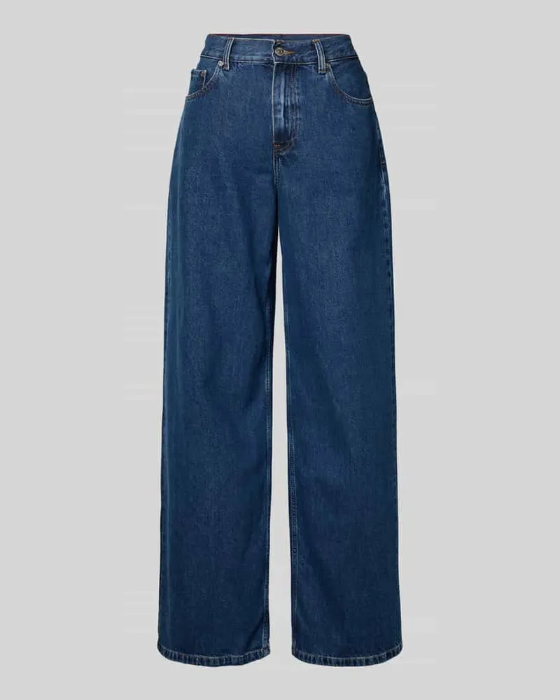 Tommy Hilfiger Wide Leg Jeans aus reiner Baumwolle Jeansblau
