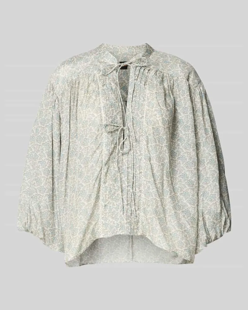 HUGO BOSS Relaxed Fit Kurzarmbluse mit Modal-Anteil Modell 'C_BALES Hellblau