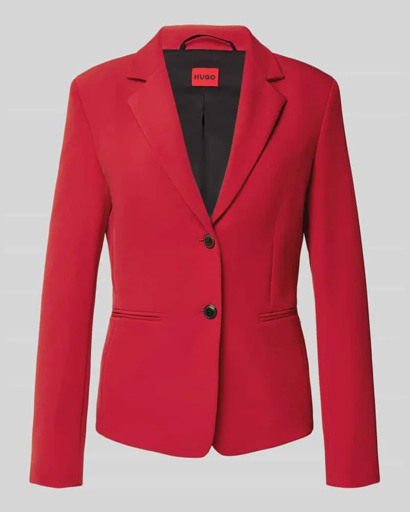 HUGO BOSS Shaped Fit Blazer mit 2-Knopf-Verschluss 'AGONIA Rot