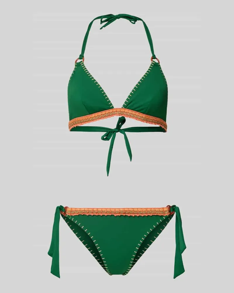 Banana Moon Bikini mit Häkelspitze Gruen