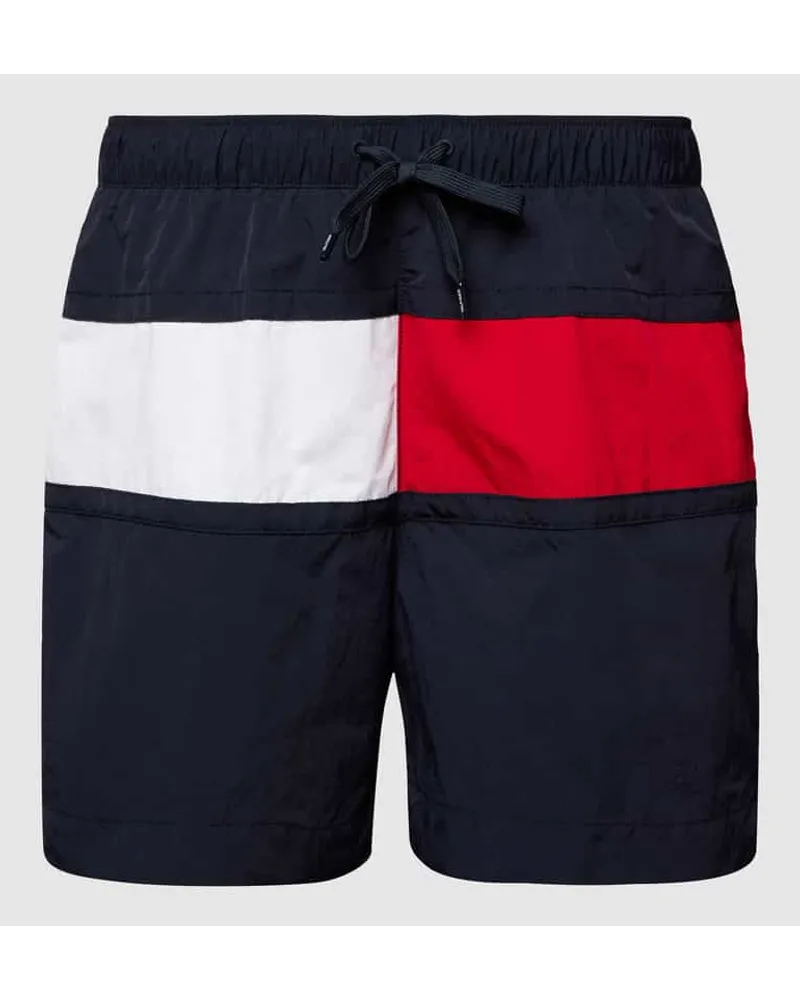 Tommy Hilfiger Badehose in mehrfarbigem Design Dunkelblau