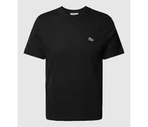 T-Shirt mit Rundhalsausschnitt und Label-Stitching