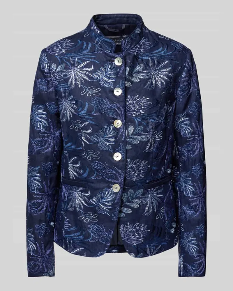 White Label Leinenblazer mit Stehkragen Marine