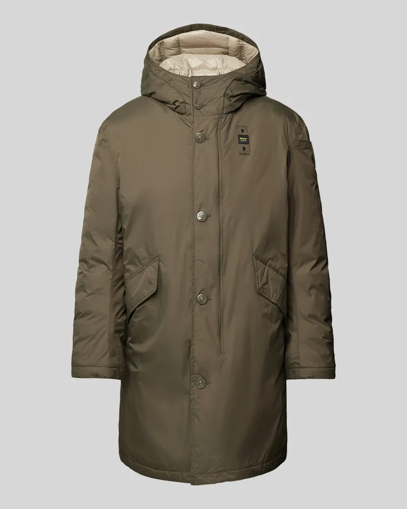 Blauer Parka mit Kapuze Modell 'FALCON Oliv