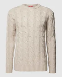 Esprit Strickpullover mit Zopfmuster Beige