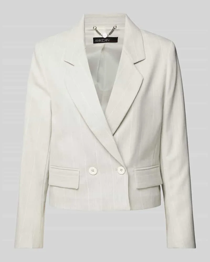 Marc Cain Regular Fit Blazer mit Pattentaschen Ecru
