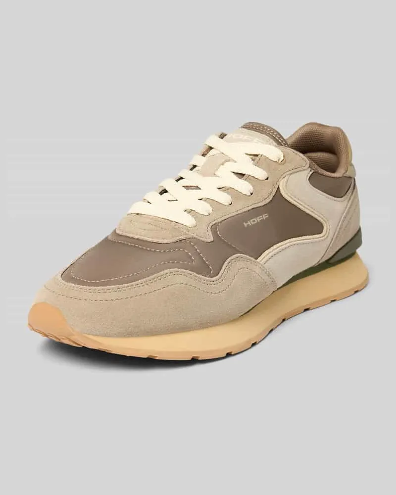HOFF Sneaker aus Leder-Mix mit Logo-Detail Modell 'City Khaki