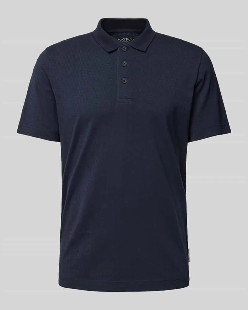 Marc O'Polo Regular Fit Poloshirt mit Label-Detail Marine