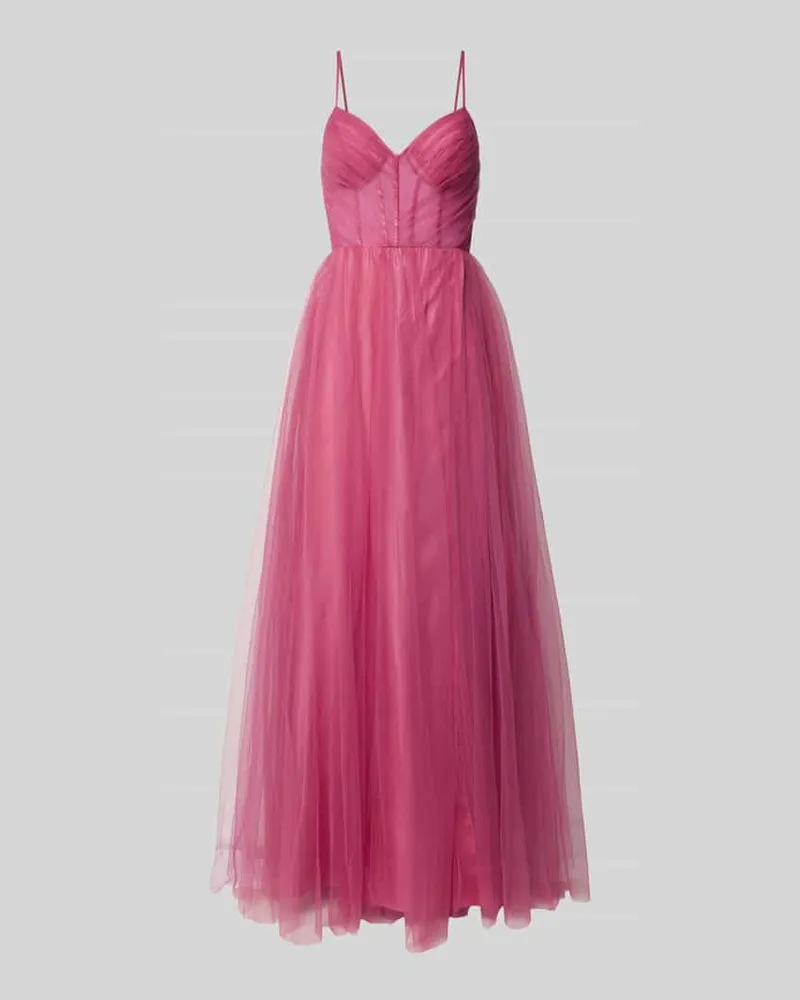 LUXUAR Abendkleid mit Herz-Ausschnitt Rot