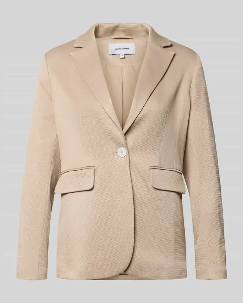 More & More Regular Fit Blazer mit Pattentaschen Beige
