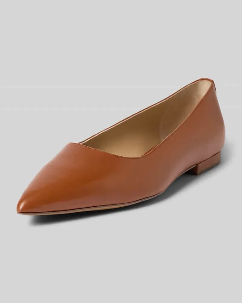 Ralph Lauren Ballerinas mit strukturierter Sohle Modell 'LONDYN Cognac