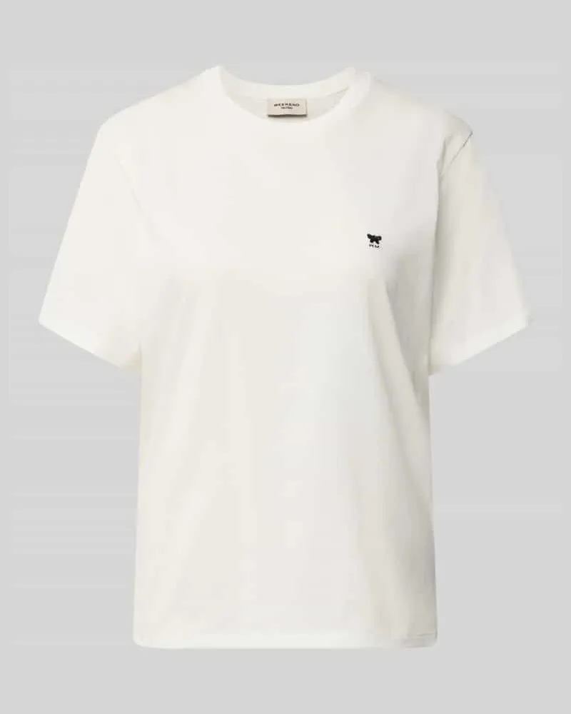 Max Mara Regular Fit T-Shirt aus reiner Baumwolle Modell 'VENACO Weiss