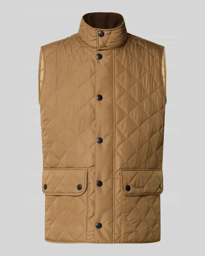 Barbour Slim Fit Weste mit Logo-Stitching Modell 'NEW LOWERDALE Sand