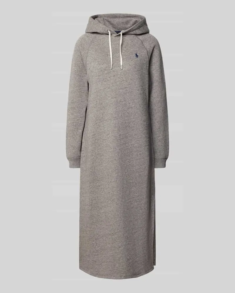Ralph Lauren Sweatkleid mit Kapuze Mittelgrau