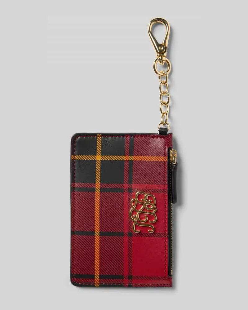 Ralph Lauren Anhänger aus Schafsleder mit Label-Applikation Bordeaux