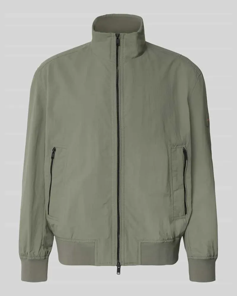 HUGO BOSS Relaxed Fit Blouson aus wasserabweisendem Material Modell 'OPENS Oliv