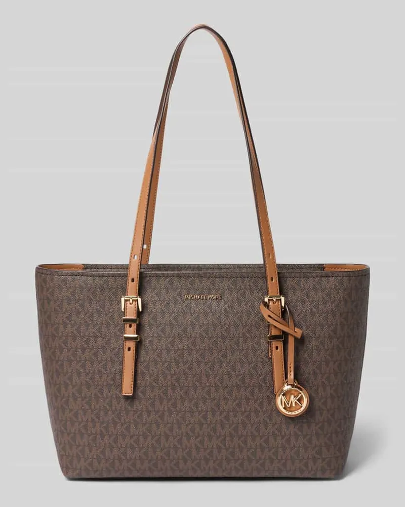 Michael Kors Shopper mit Logo-Muster Modell 'ZADIE Dunkelbraun