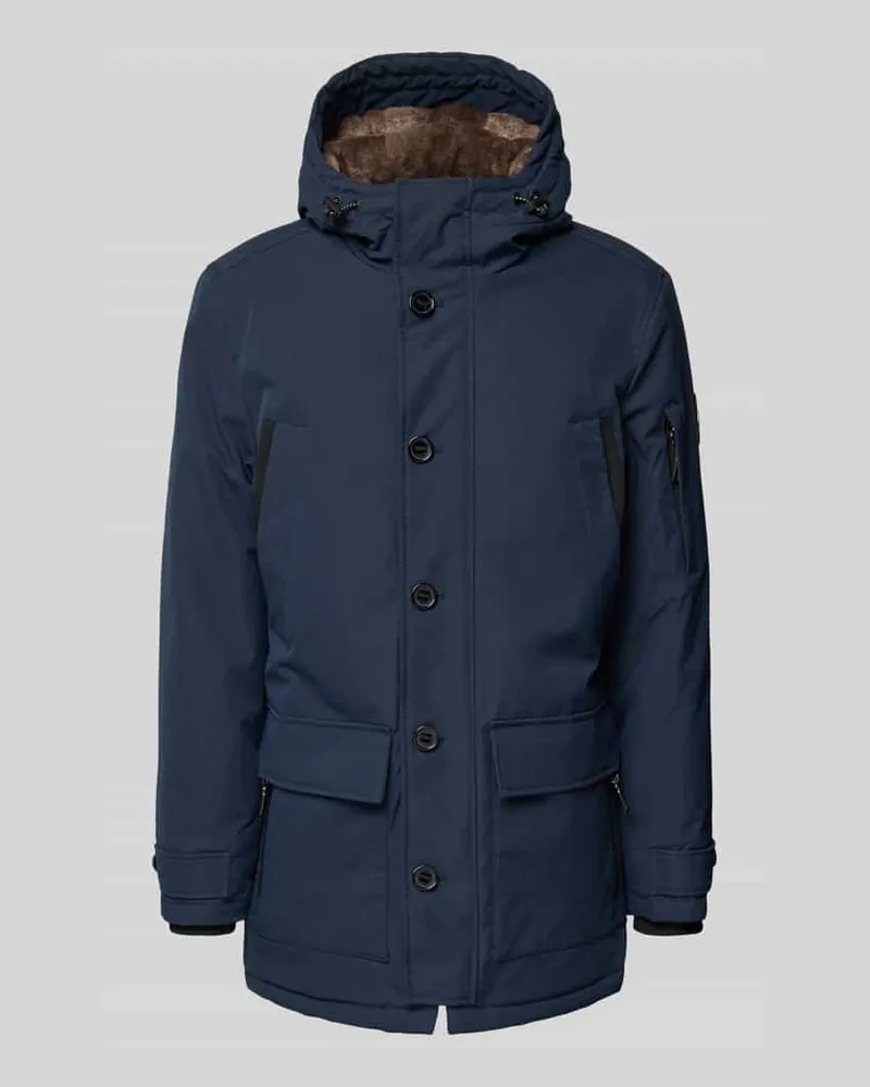 Tom Tailor Regular Fit Parka mit Kapuze Dunkelblau