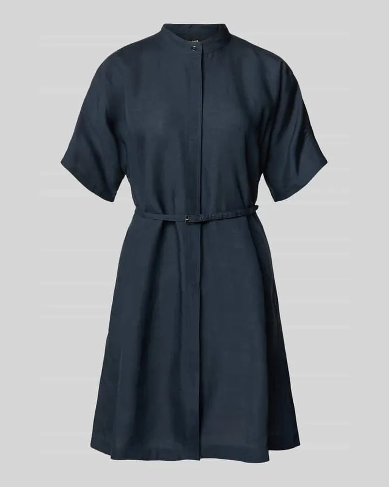 HUGO BOSS Tailliertes Freizeitkleid aus Lyocell-Leinen-Mix Modell 'DALINIA Marine