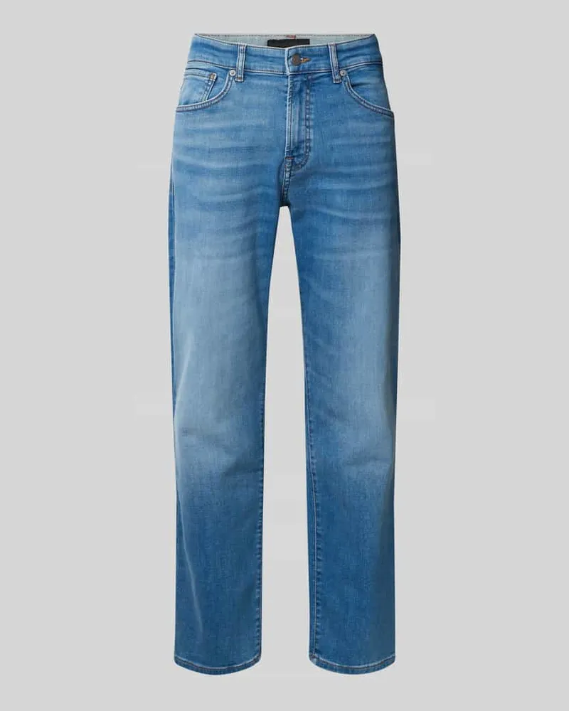 HUGO BOSS Regular Fit Jeans aus Baumwoll-Mix Modell 'RE. MAINE BO Hellblau