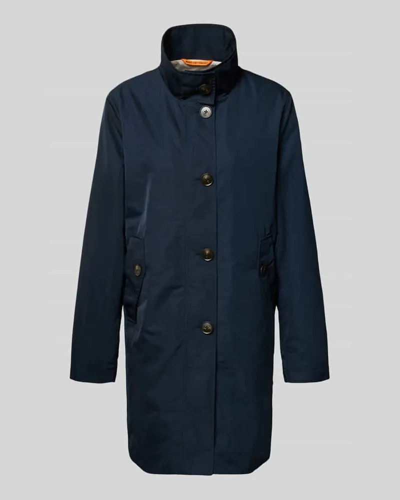 Fuchs Schmitt Mantel mit Stehkragen und Knopfleiste Marine