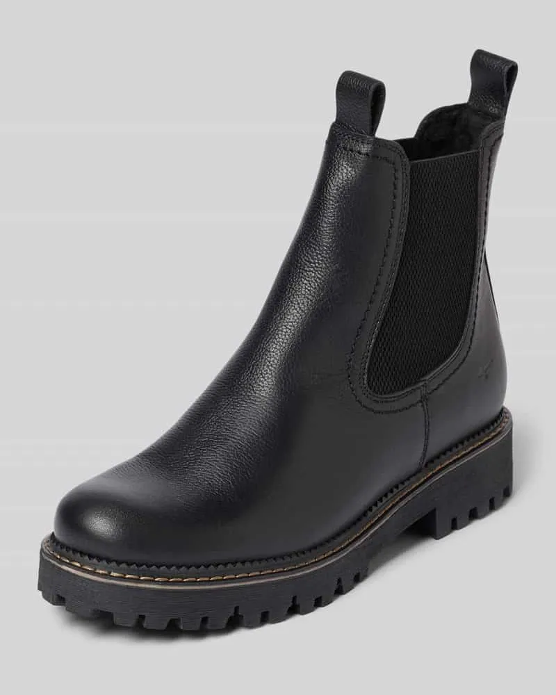 Tamaris Chelseas aus echtem Rindsleder Black