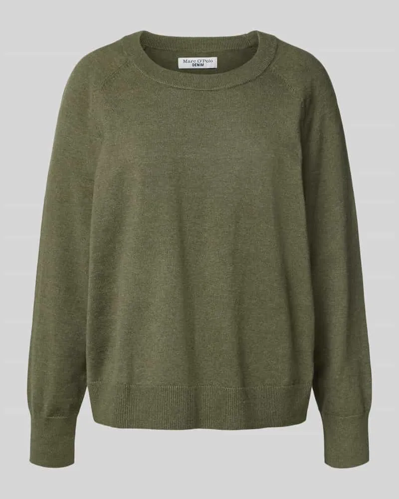 Marc O'Polo Regular Fit Strickpullover aus Baumwoll-Mix Khaki