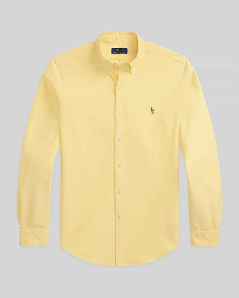 Ralph Lauren Slim Fit Freizeithemd aus reiner Baumwolle Hellgelb