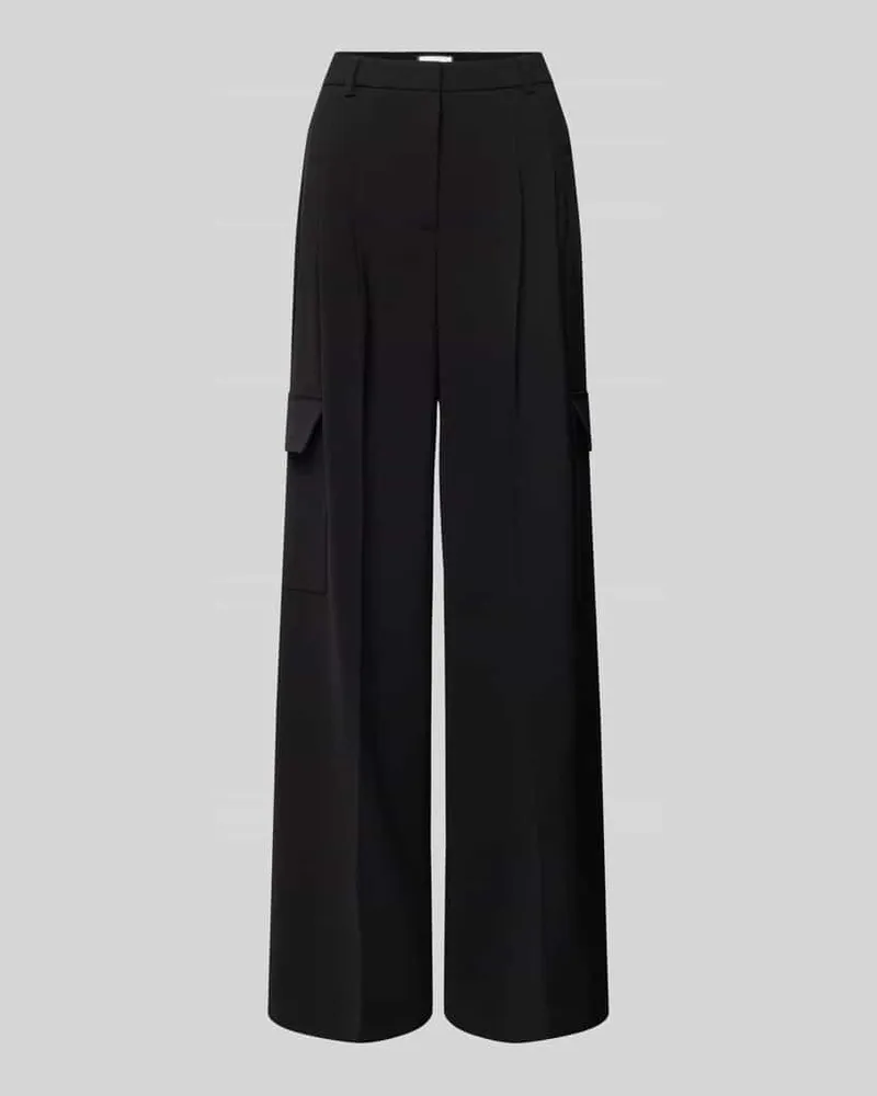 SEDUCTIVE  Wide Leg Stoffhose mit Bundfalten Modell 'Frankie Black