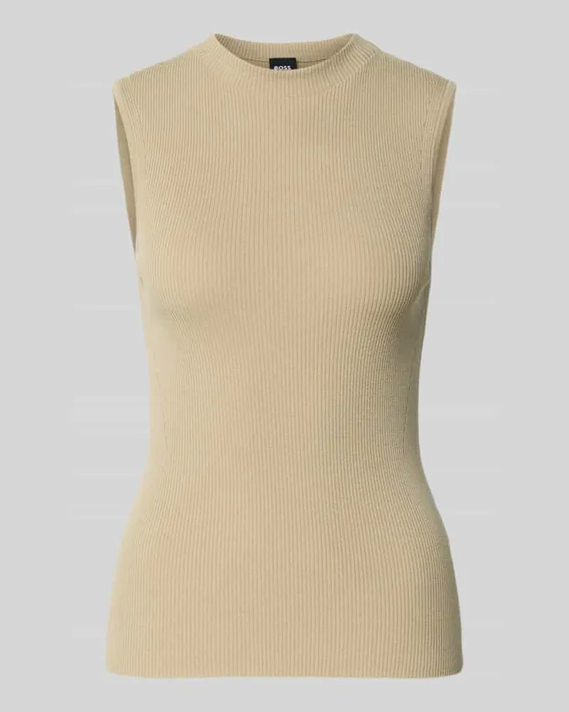 HUGO BOSS Slim Fit Top aus Viskose-Mix Modell 'FESKIES Beige