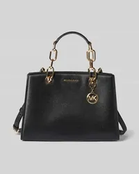 Michael Kors Handtasche mit Label-Applikationen Modell 'CYNTHIA Black