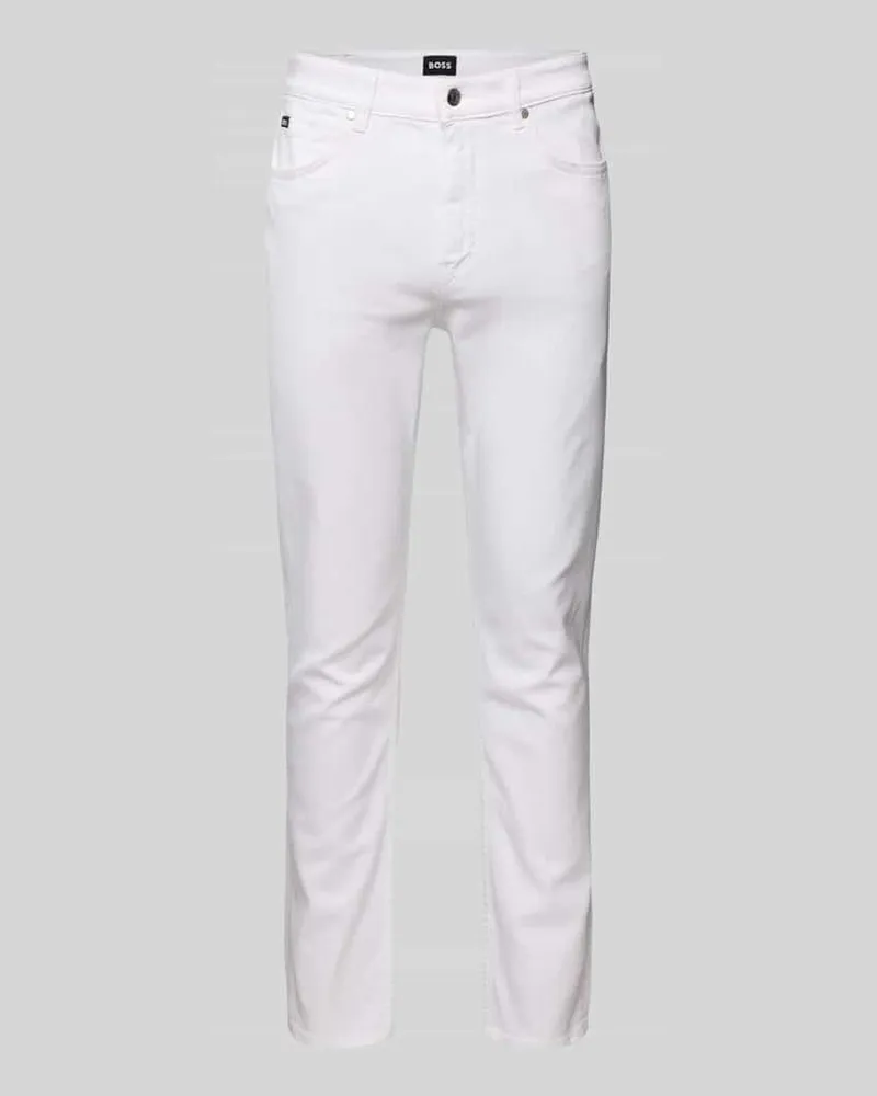 HUGO BOSS Jeans mit 5-Pocket-Design Modell 'Delaware Weiss