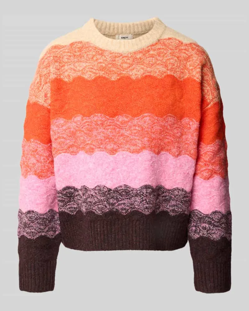 Suncoo Strickpullover im Allover-Look Modell 'PANAYO Orange