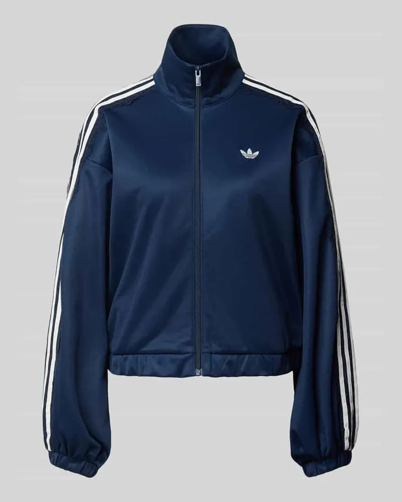 adidas Oversized Sweatjacke aus Baumwoll-Mix Modell 'LACE OVERSIZED Dunkelblau