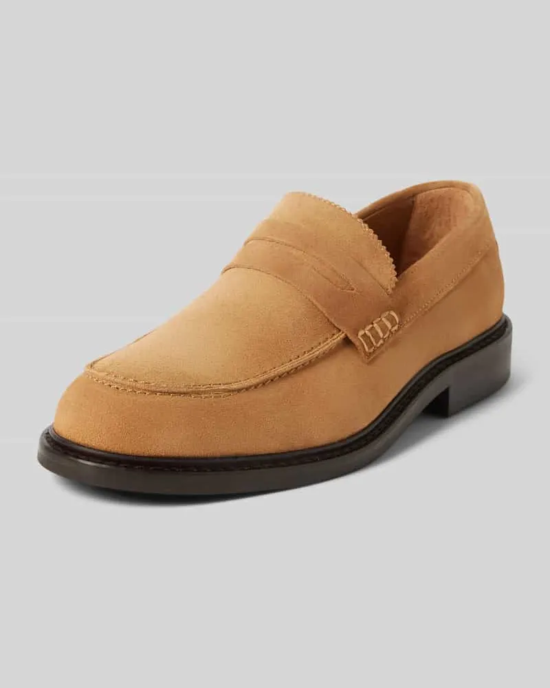 Selected Homme Loafer mit strukturierter Sohle Modell 'CARTER Beige