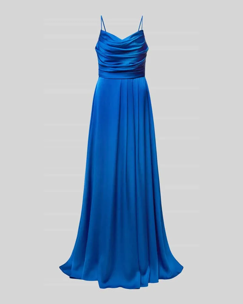 TROYDEN Abendkleid mit Wasserfall-Ausschnitt Royal