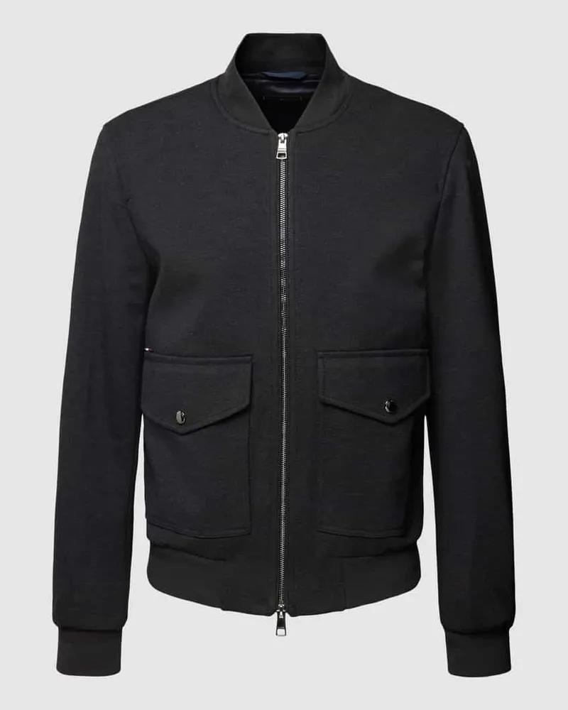 Tommy Hilfiger Bomberjacke aus Viskose-Mix mit Pattentaschen Marine